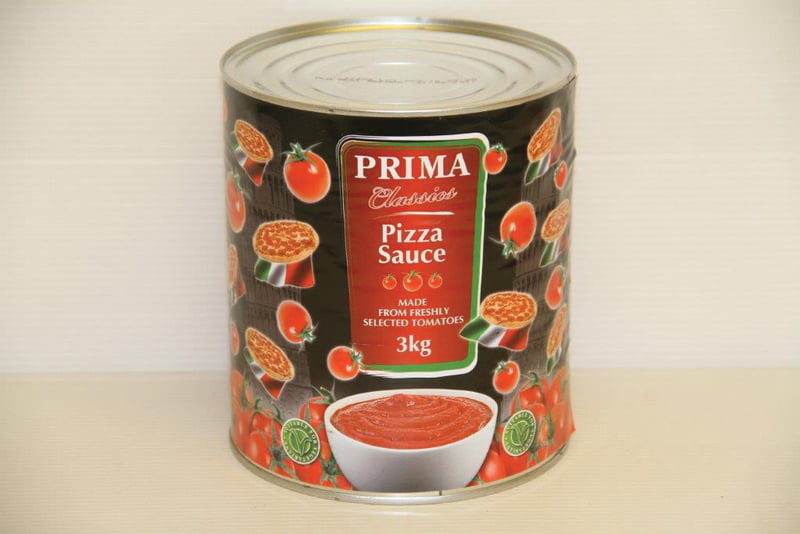 PRIMA SPICED PIZZA SAUCE PER TIN